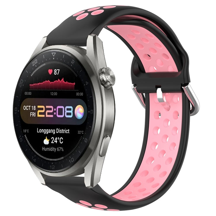 For Huawei Watch 3 Pro New 22mm Perforated Breathable Sports Silicone Watch Band
