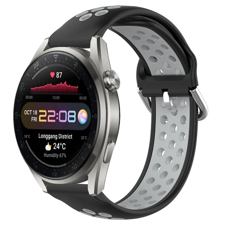 For Huawei Watch 3 Pro New 22mm Perforated Breathable Sports Silicone Watch Band
