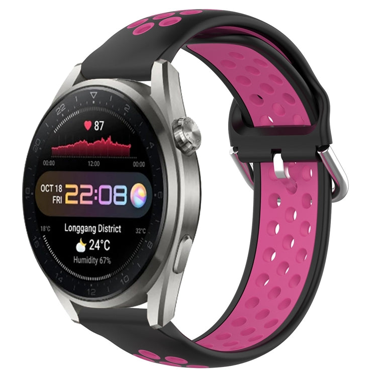 For Huawei Watch 3 Pro New 22mm Perforated Breathable Sports Silicone Watch Band