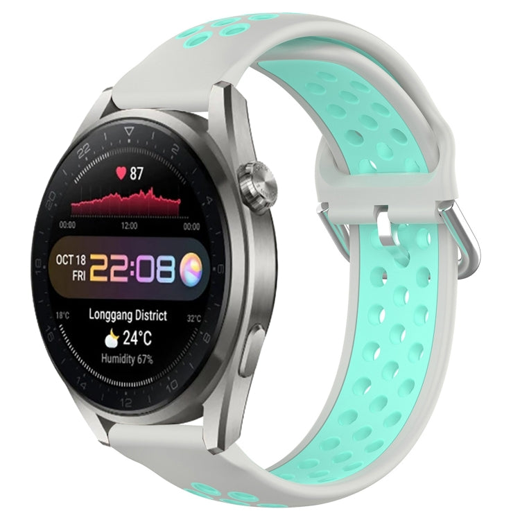 For Huawei Watch 3 Pro New 22mm Perforated Breathable Sports Silicone Watch Band