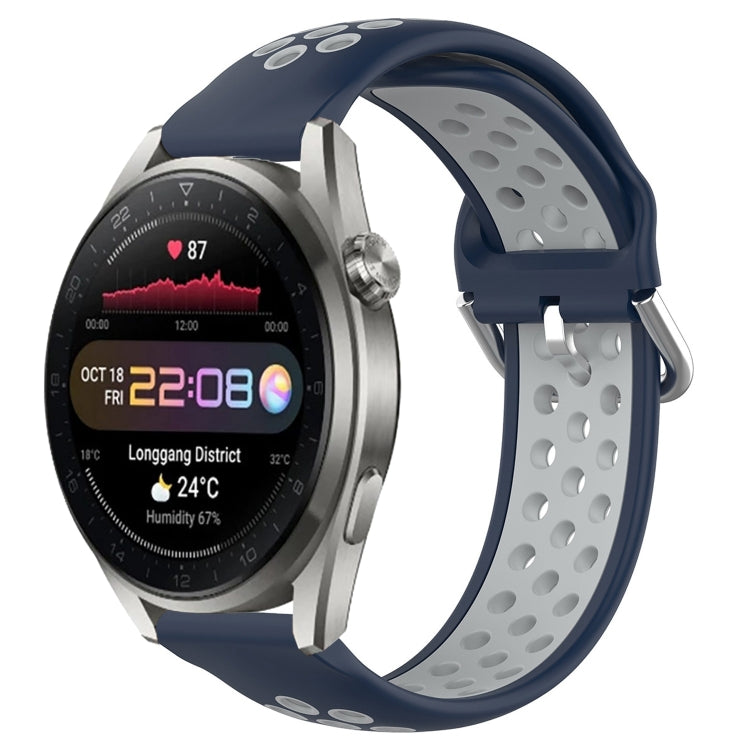 For Huawei Watch 3 Pro New 22mm Perforated Breathable Sports Silicone Watch Band