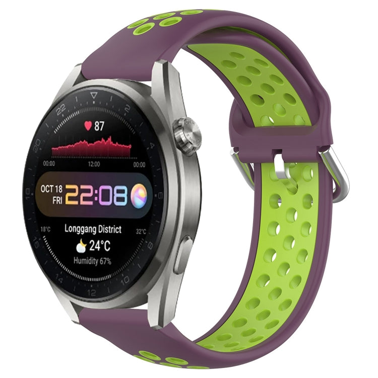 For Huawei Watch 3 Pro New 22mm Perforated Breathable Sports Silicone Watch Band