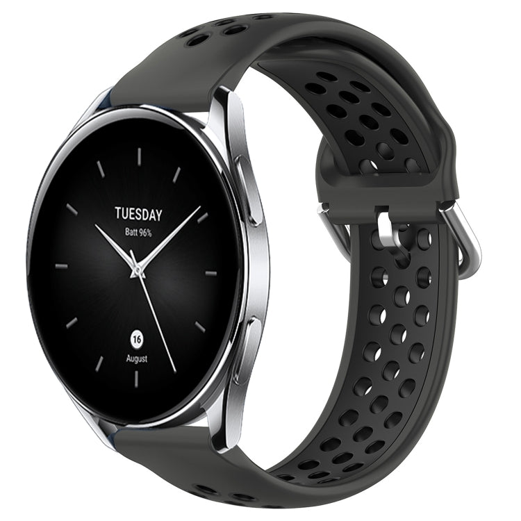For Xiaomi Watch S2 42mm 22mm Perforated Breathable Sports Silicone Watch Band