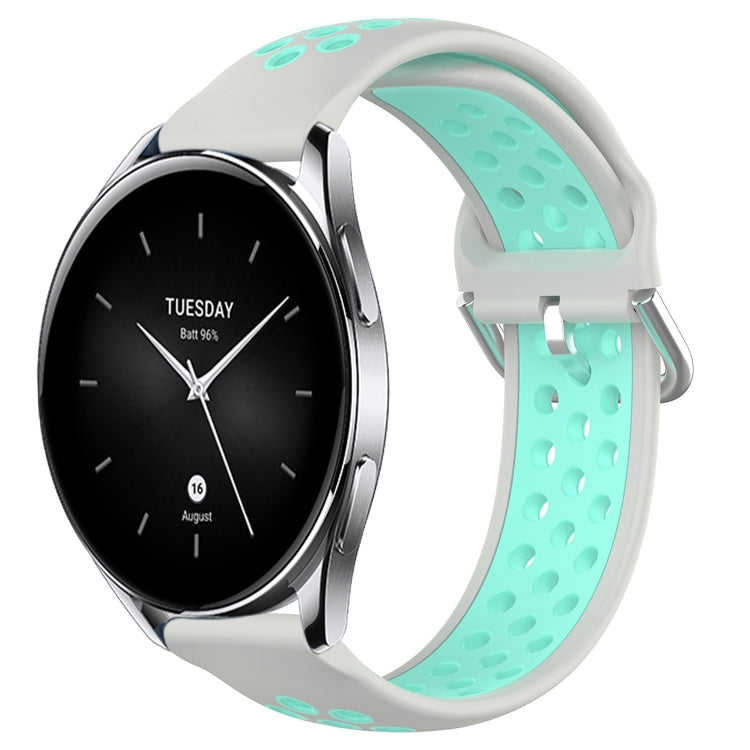 For Xiaomi Watch S2 42mm 22mm Perforated Breathable Sports Silicone Watch Band