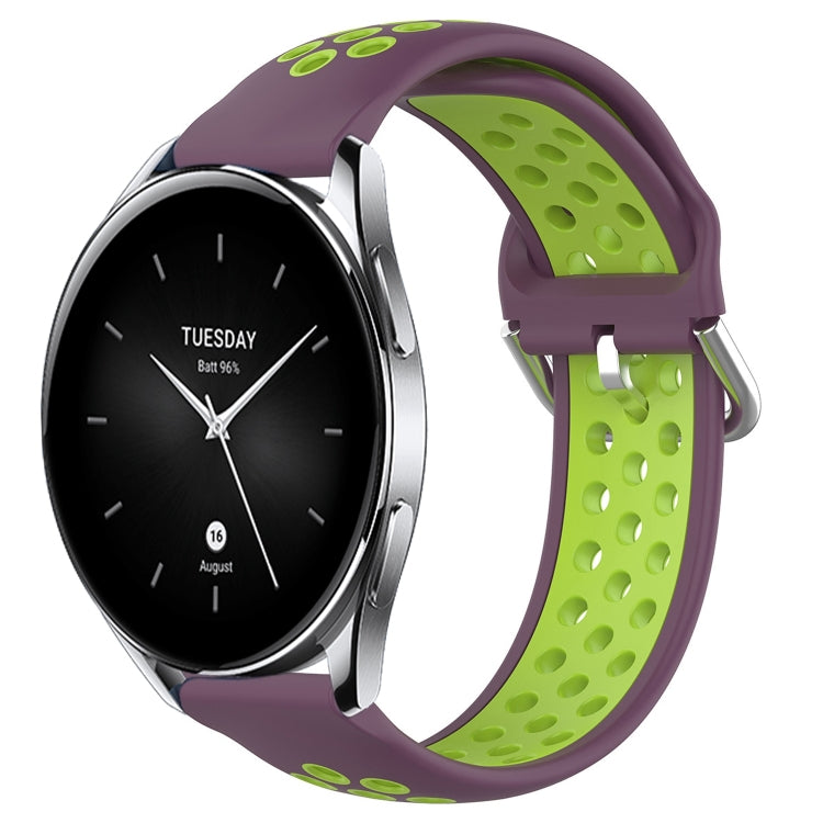 For Xiaomi Watch S2 42mm 22mm Perforated Breathable Sports Silicone Watch Band