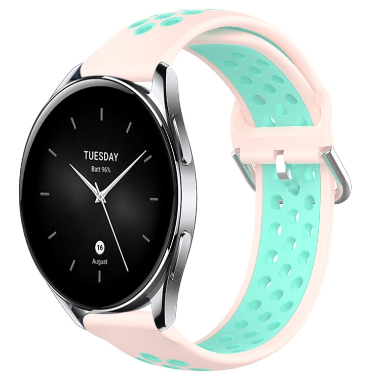 For Xiaomi Watch S2 46mm 22mm Perforated Breathable Sports Silicone Watch Band