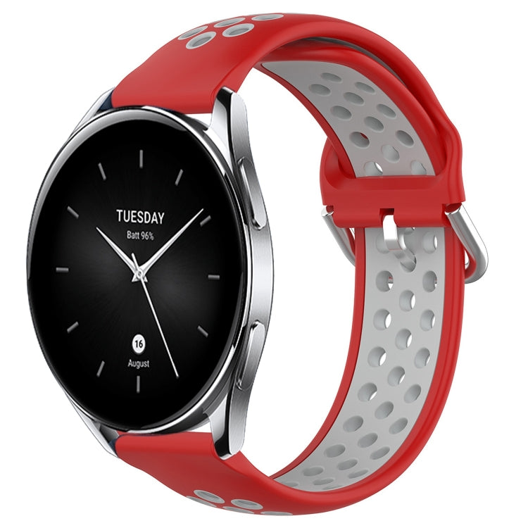 For Xiaomi Watch S2 46mm 22mm Perforated Breathable Sports Silicone Watch Band