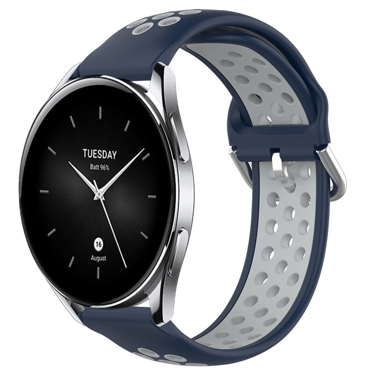 For Xiaomi Watch S2 46mm 22mm Perforated Breathable Sports Silicone Watch Band