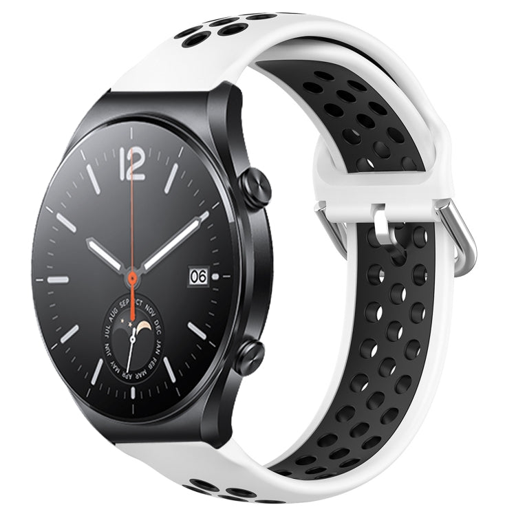 For Xiaomi MI Watch S1 22mm Perforated Breathable Sports Silicone Watch Band
