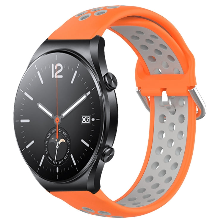 For Xiaomi MI Watch S1 22mm Perforated Breathable Sports Silicone Watch Band