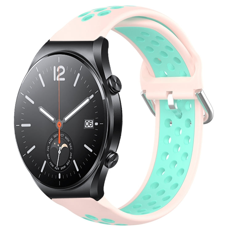 For Xiaomi MI Watch S1 22mm Perforated Breathable Sports Silicone Watch Band