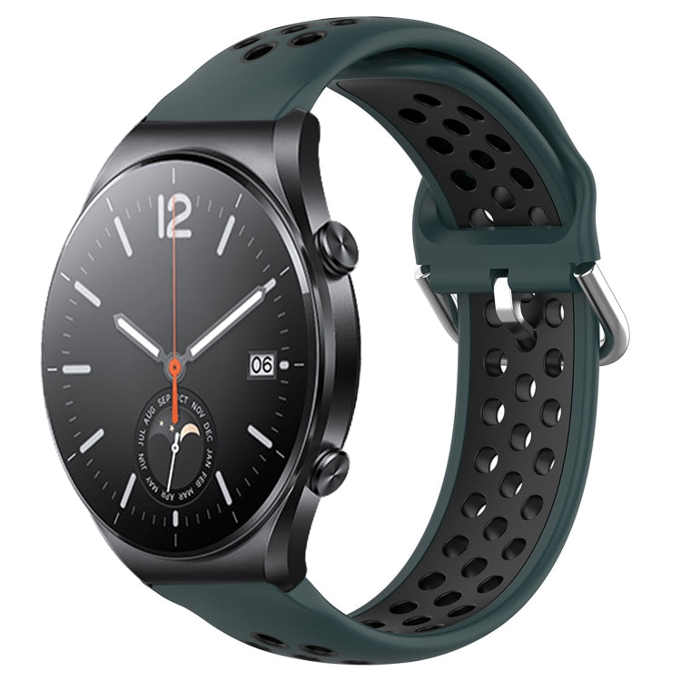 For Xiaomi MI Watch S1 22mm Perforated Breathable Sports Silicone Watch Band