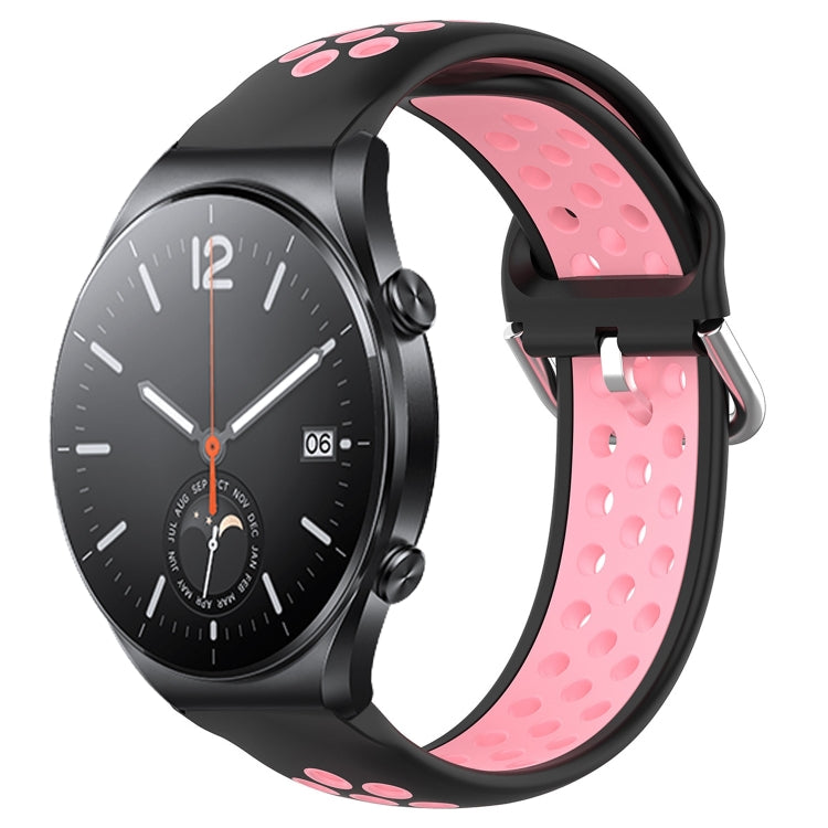 For Xiaomi MI Watch S1 22mm Perforated Breathable Sports Silicone Watch Band