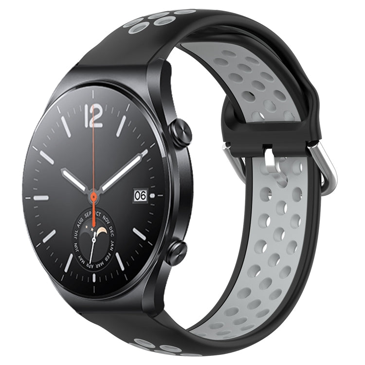 For Xiaomi MI Watch S1 22mm Perforated Breathable Sports Silicone Watch Band