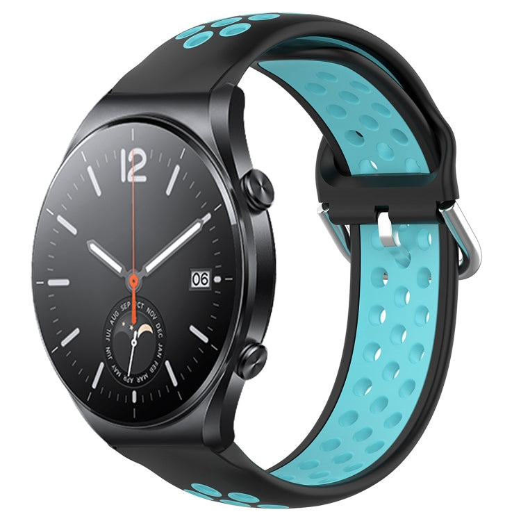 For Xiaomi MI Watch S1 22mm Perforated Breathable Sports Silicone Watch Band