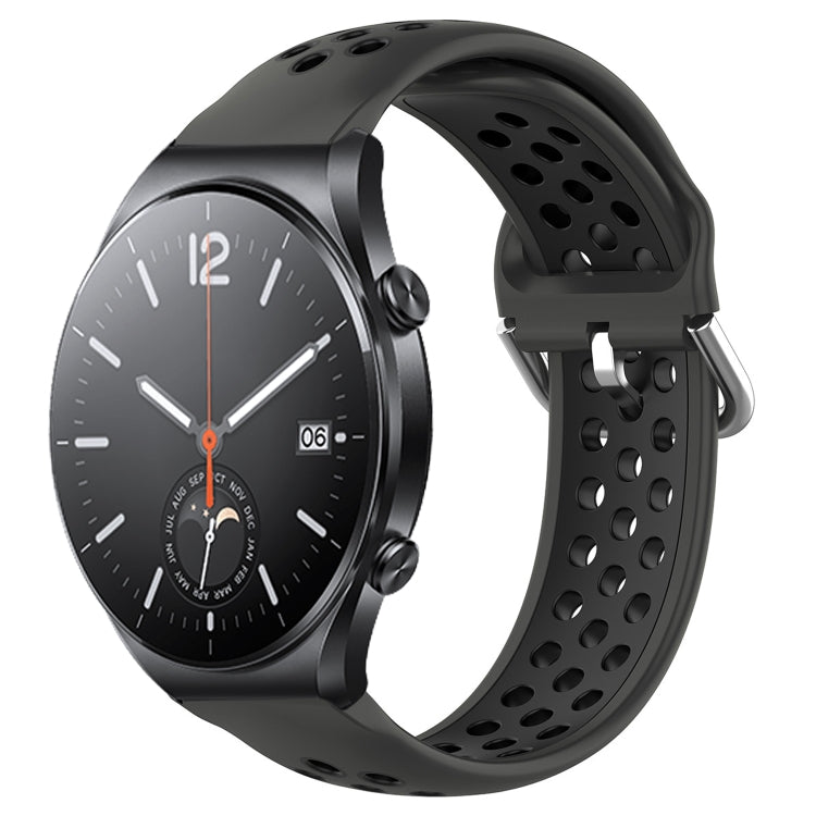 For Xiaomi MI Watch S1 22mm Perforated Breathable Sports Silicone Watch Band