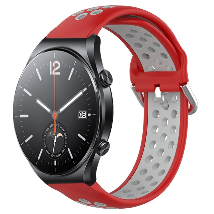 For Xiaomi MI Watch S1 22mm Perforated Breathable Sports Silicone Watch Band