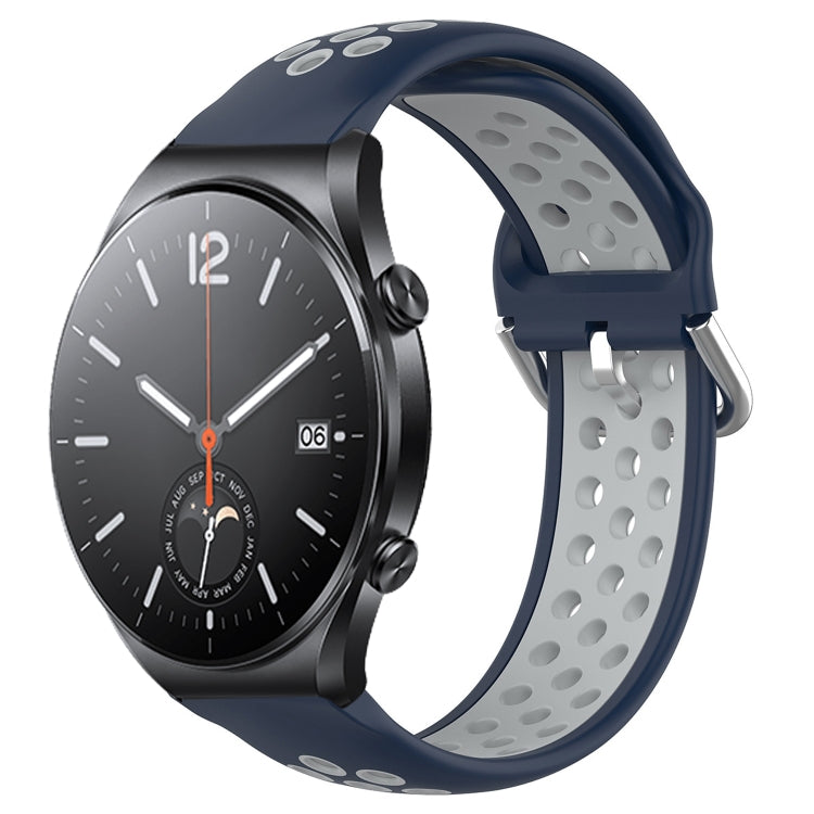 For Xiaomi MI Watch S1 22mm Perforated Breathable Sports Silicone Watch Band