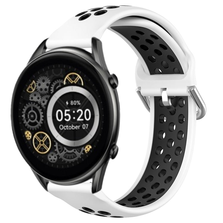 For Xiaomi Haylou RT2 LS10 22mm Perforated Breathable Sports Silicone Watch Band