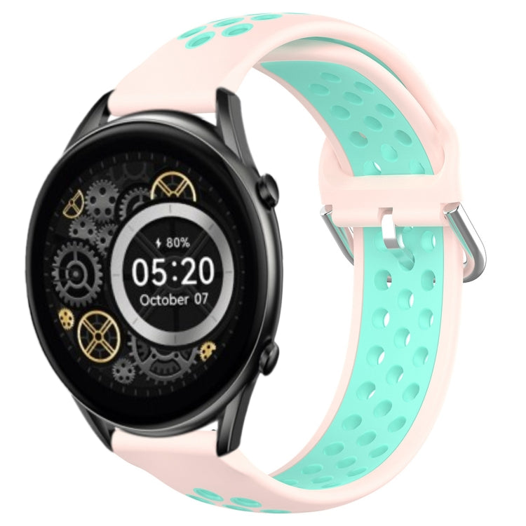 For Xiaomi Haylou RT2 LS10 22mm Perforated Breathable Sports Silicone Watch Band