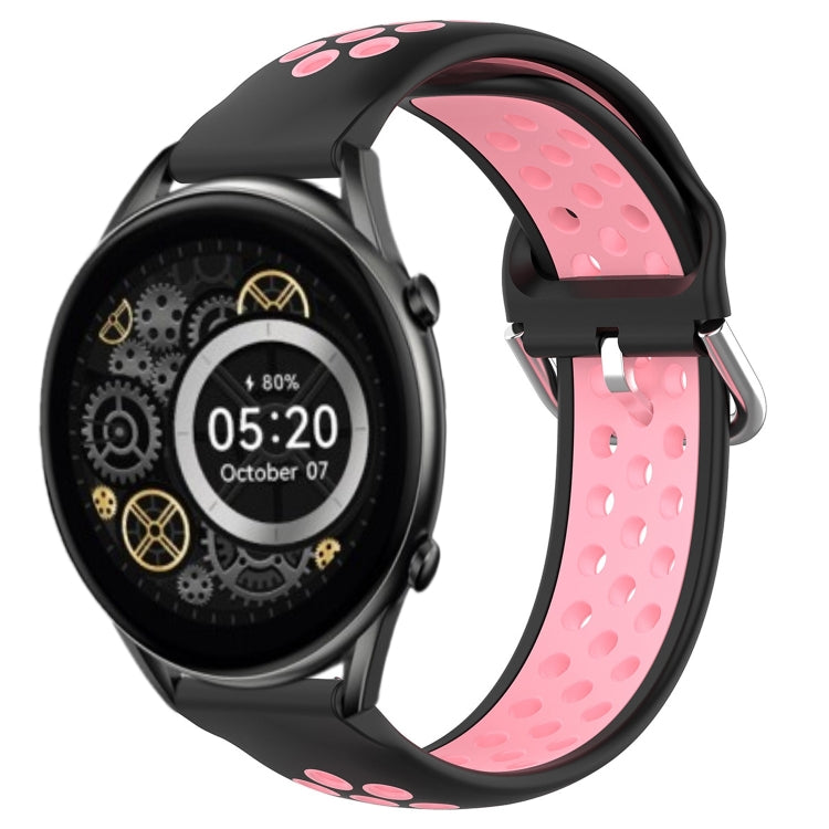 For Xiaomi Haylou RT2 LS10 22mm Perforated Breathable Sports Silicone Watch Band