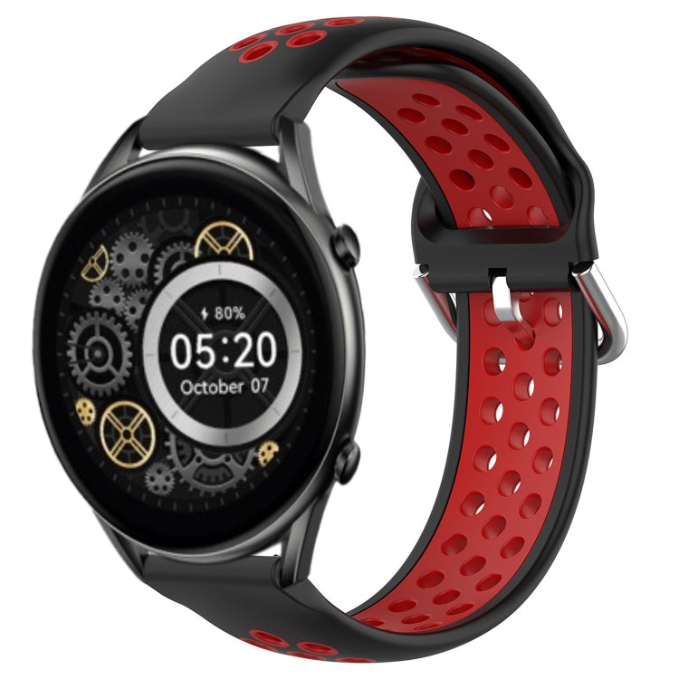 For Xiaomi Haylou RT2 LS10 22mm Perforated Breathable Sports Silicone Watch Band
