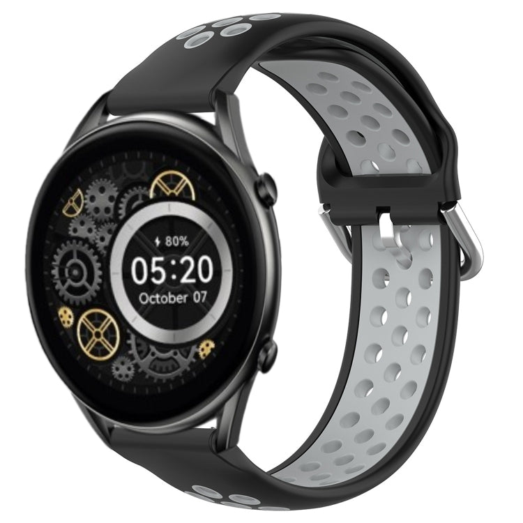 For Xiaomi Haylou RT2 LS10 22mm Perforated Breathable Sports Silicone Watch Band