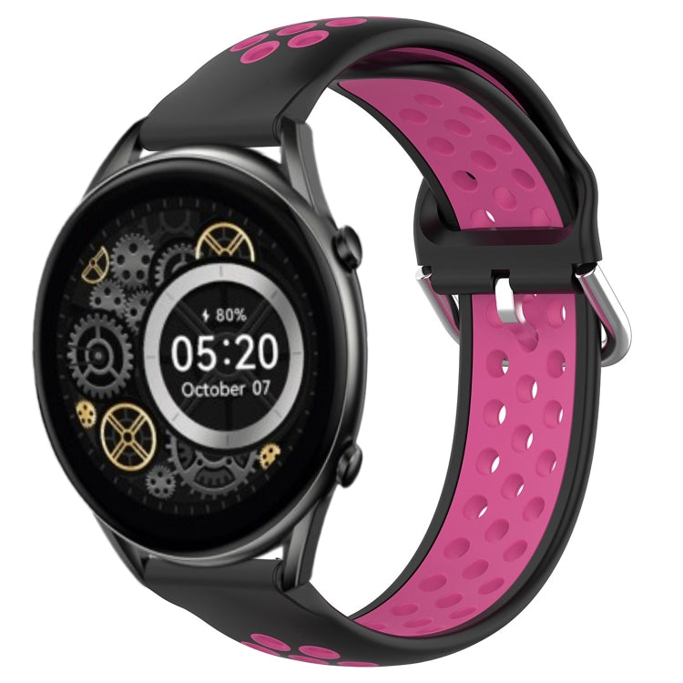 For Xiaomi Haylou RT2 LS10 22mm Perforated Breathable Sports Silicone Watch Band