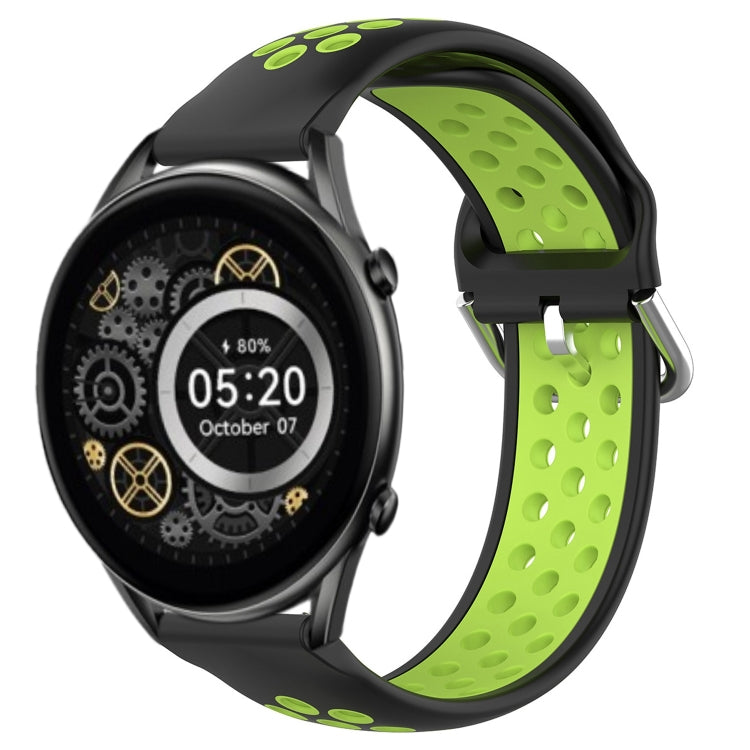 For Xiaomi Haylou RT2 LS10 22mm Perforated Breathable Sports Silicone Watch Band