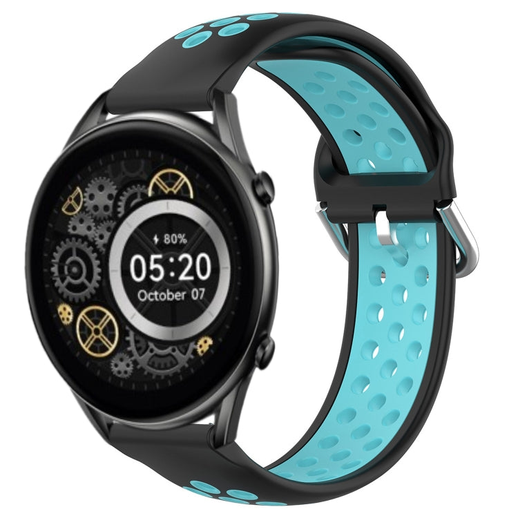 For Xiaomi Haylou RT2 LS10 22mm Perforated Breathable Sports Silicone Watch Band