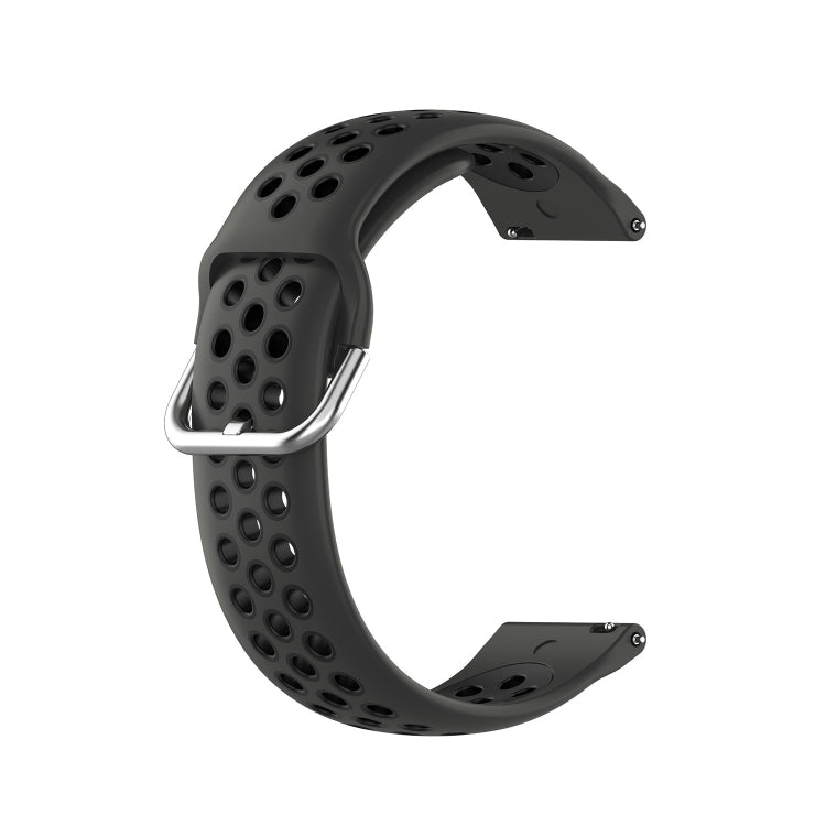 For Xiaomi Haylou RT2 LS10 22mm Perforated Breathable Sports Silicone Watch Band