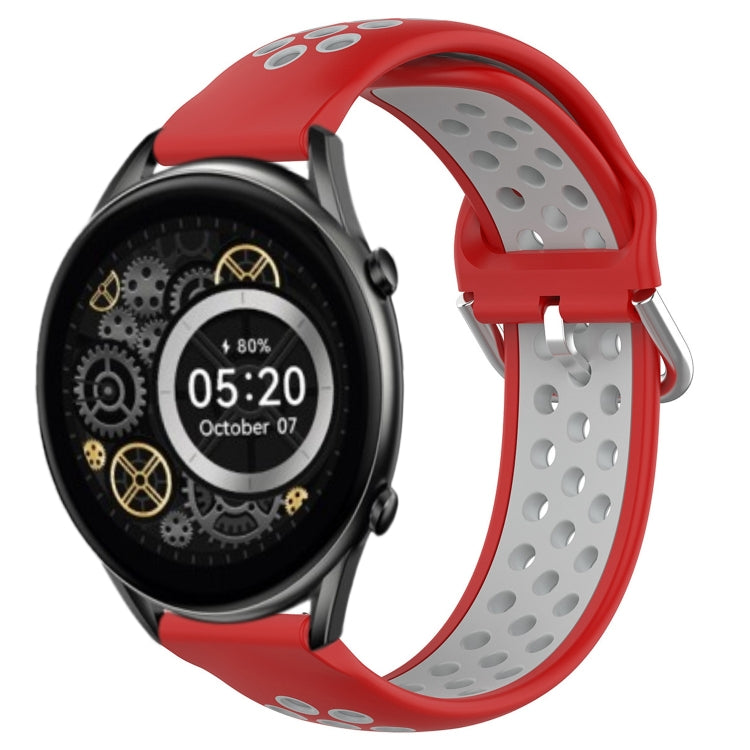For Xiaomi Haylou RT2 LS10 22mm Perforated Breathable Sports Silicone Watch Band