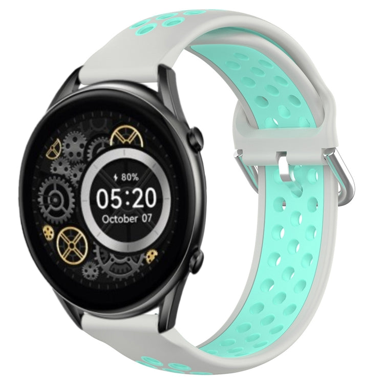 For Xiaomi Haylou RT2 LS10 22mm Perforated Breathable Sports Silicone Watch Band