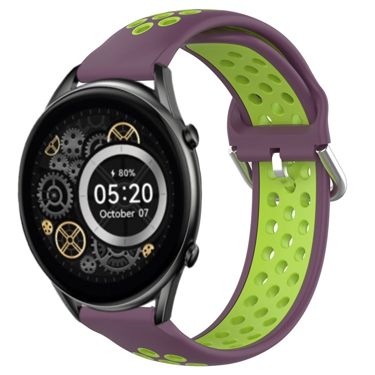 For Xiaomi Haylou RT2 LS10 22mm Perforated Breathable Sports Silicone Watch Band