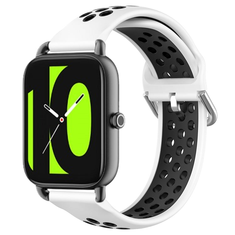 For  Xiaomi Haylou RS4 LS12 22mm Perforated Breathable Sports Silicone Watch Band