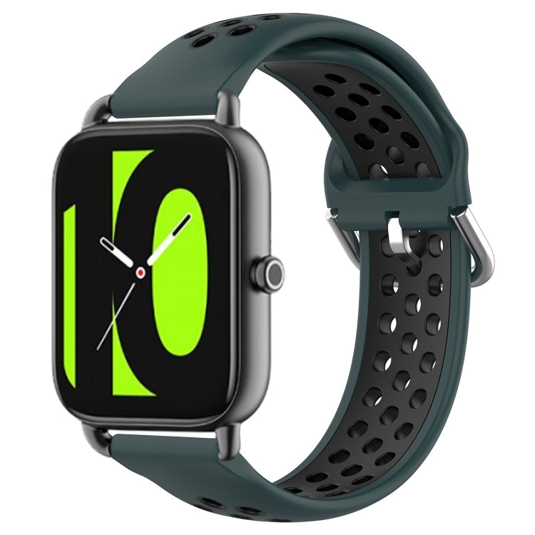 For  Xiaomi Haylou RS4 LS12 22mm Perforated Breathable Sports Silicone Watch Band