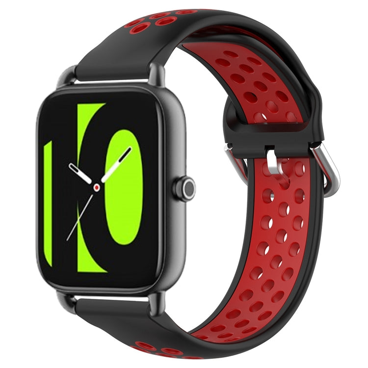 For  Xiaomi Haylou RS4 LS12 22mm Perforated Breathable Sports Silicone Watch Band