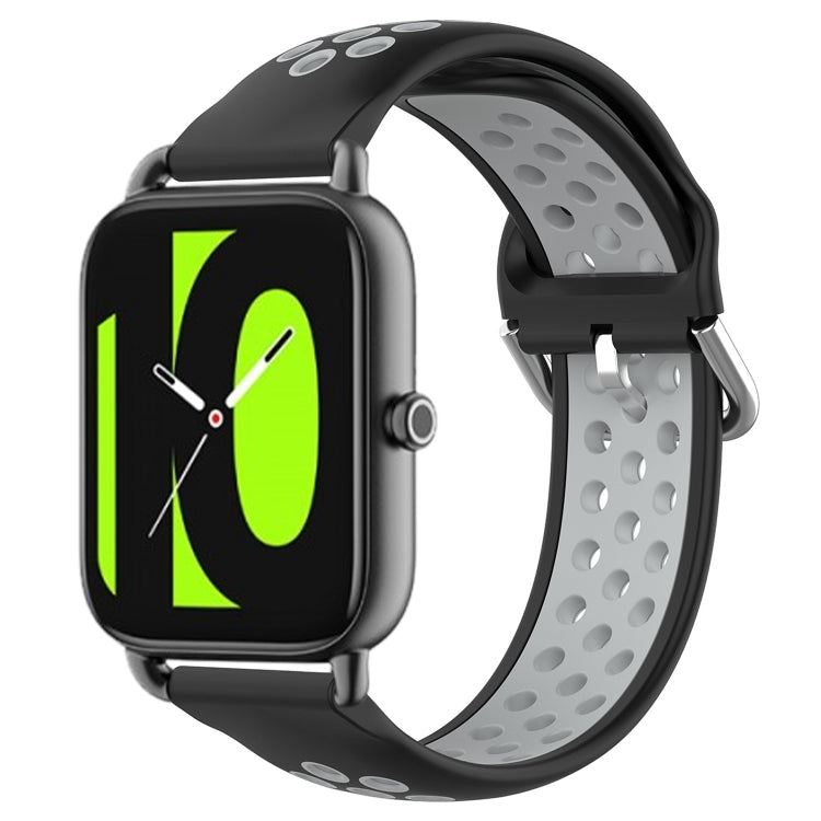 For  Xiaomi Haylou RS4 LS12 22mm Perforated Breathable Sports Silicone Watch Band