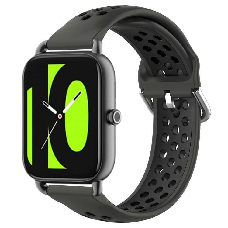 For  Xiaomi Haylou RS4 LS12 22mm Perforated Breathable Sports Silicone Watch Band