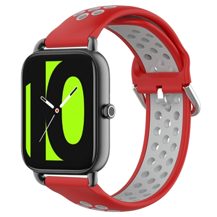 For  Xiaomi Haylou RS4 LS12 22mm Perforated Breathable Sports Silicone Watch Band