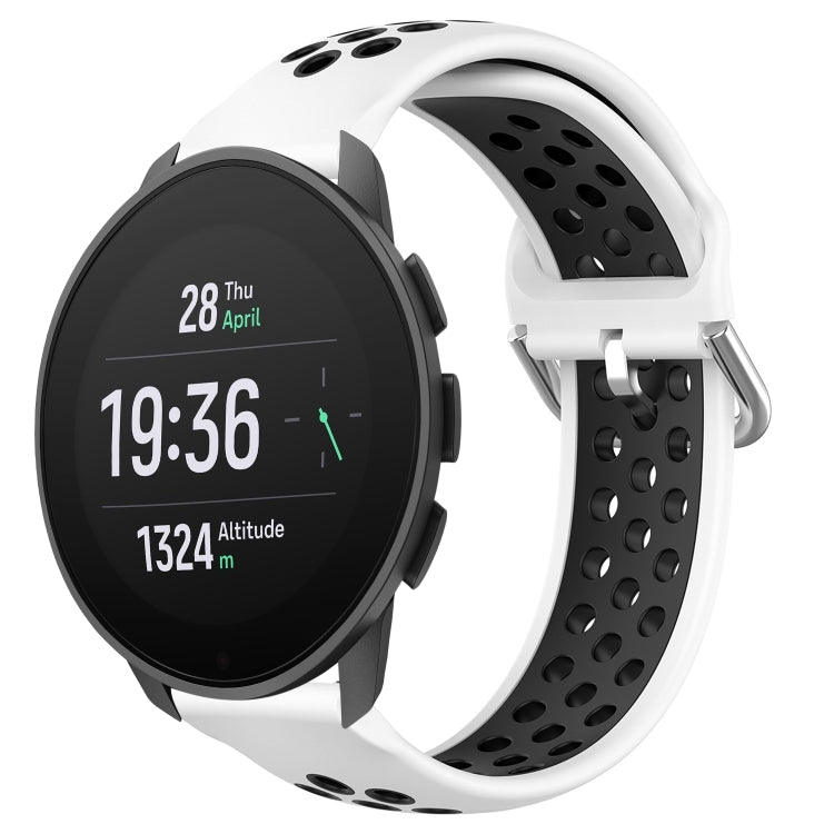 For Suunto 9 Peak Pro 22mm Perforated Breathable Sports Silicone Watch Band
