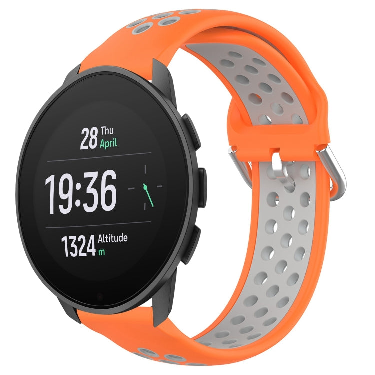 For Suunto 9 Peak Pro 22mm Perforated Breathable Sports Silicone Watch Band