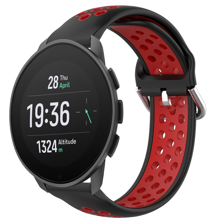 For Suunto 9 Peak Pro 22mm Perforated Breathable Sports Silicone Watch Band