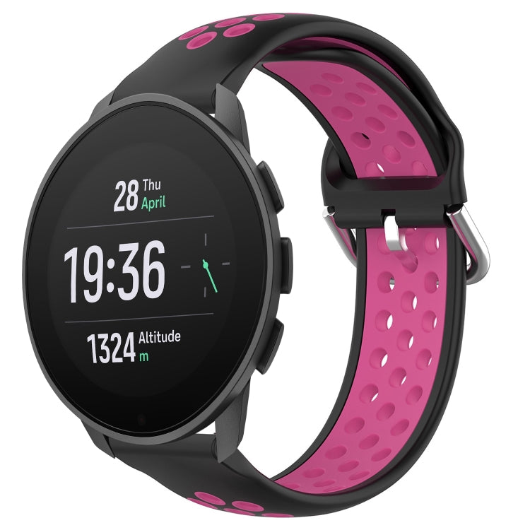 For Suunto 9 Peak Pro 22mm Perforated Breathable Sports Silicone Watch Band