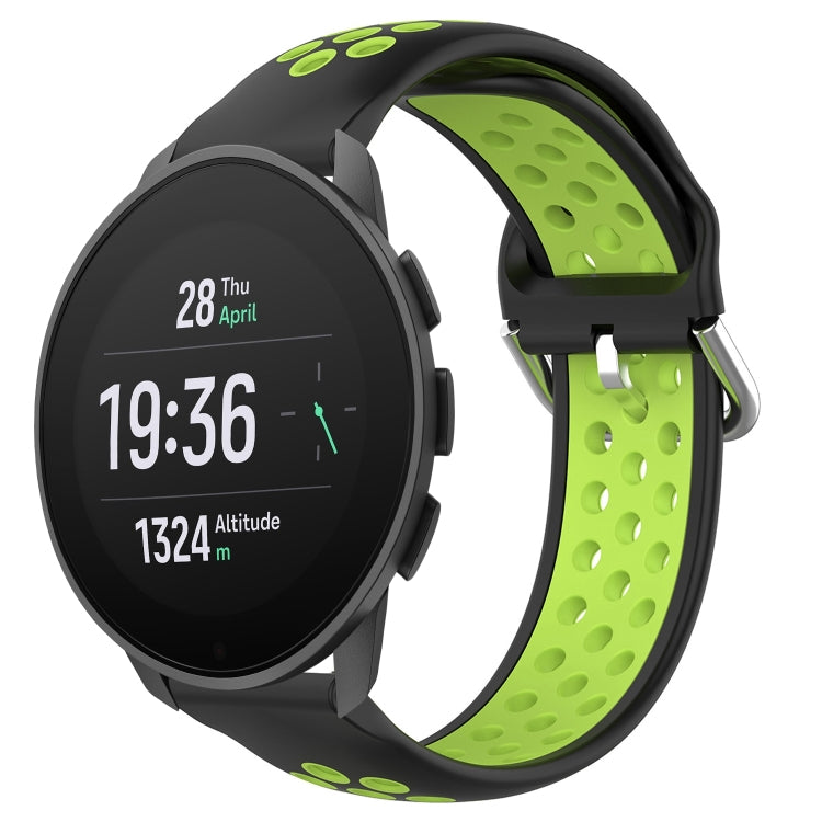 For Suunto 9 Peak Pro 22mm Perforated Breathable Sports Silicone Watch Band