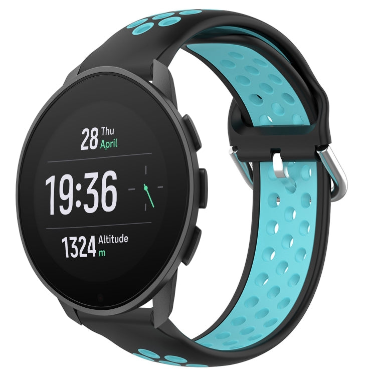 For Suunto 9 Peak Pro 22mm Perforated Breathable Sports Silicone Watch Band