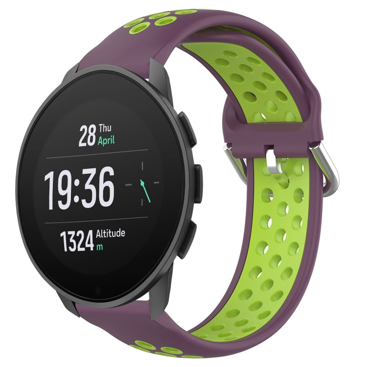 For Suunto 9 Peak Pro 22mm Perforated Breathable Sports Silicone Watch Band