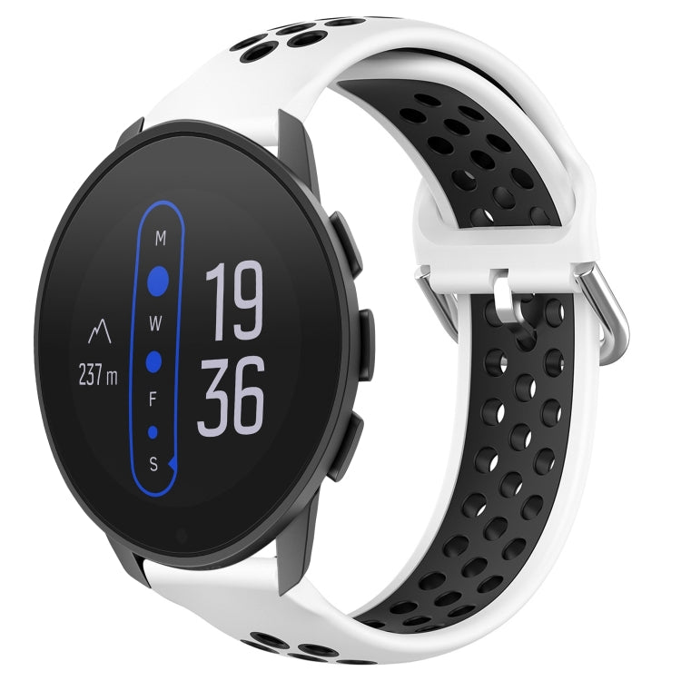 For Suunto 9 Peak 22mm Perforated Breathable Sports Silicone Watch Band