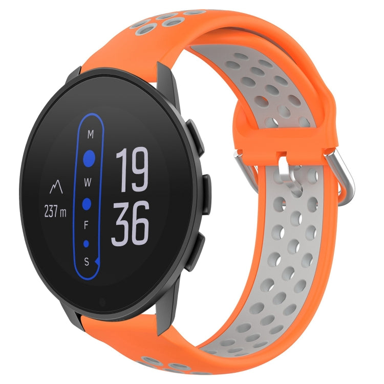 For Suunto 9 Peak 22mm Perforated Breathable Sports Silicone Watch Band