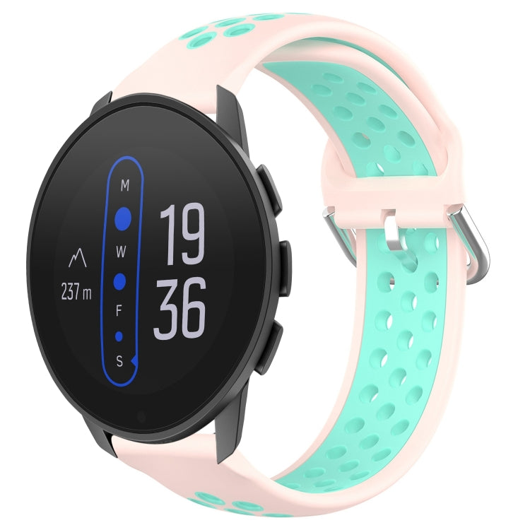 For Suunto 9 Peak 22mm Perforated Breathable Sports Silicone Watch Band